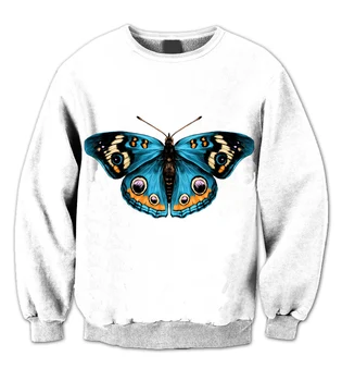 RIGTIG AMERIKANSK OS SIZE Butterfly Effect 3D-Sublimation print Crewneck Sweatshirts plus størrelse 4XL 5XL 6XL