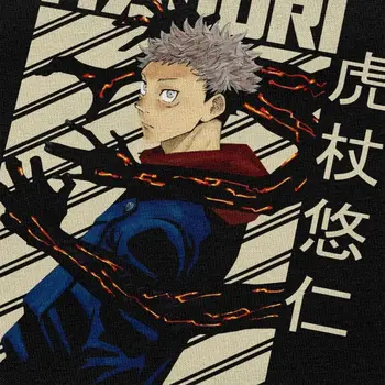 Jujutsu Kaisen Yuji Itadori t-shirts Mænd kortærmede Fritids-T-Shirt i Klassisk Anime Sukuna Japan Otaku Manga T-shirt i Bomuld Tee