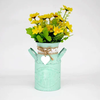 Enkel Og Kreativ Rund Urtepotte Stue Diy-Shop Flower Garden Style Vase Dekoration Strygejern Håndværk