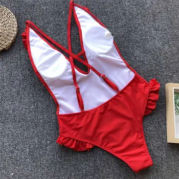 Kvinder Sexet Badetøj Flæser Badetøj Bikini Push-Up Pad Badetøj Badetøj Fantastisk Sommer Strandtøj Fantastisk Dame-Badetøj