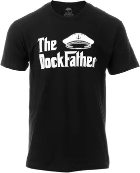 Den Dockfather Mænds kortærmet T-Shirt Herre T-Shirts, Casual Åndbar Bomuld Sjove T-Shirt i Fødselsdagsgave