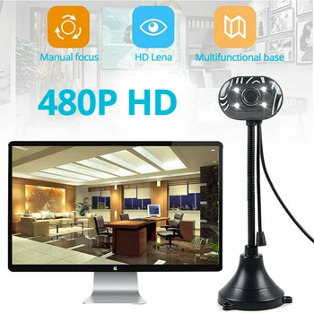 HD-Computer, Kamera, Webcam Med Mikrofon USB-Stik Web Cam Til Edb-Mac Laptop, Desktop, YouTube, Skype videoopkald Mini Kamera