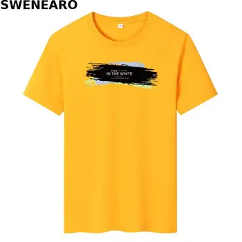 SWENEARO 2021 Sommeren nye kortærmet T-shirt i bomuld i print t-shirt i åndbar O-hals, korte ærmer mærke T-shirt