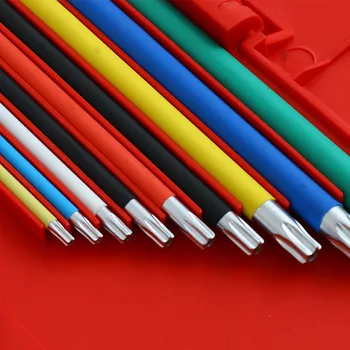 L-type farve Plum skruenøgler sæt 9pcs ekstra lang box skruenøgle Multifunktionelle kombination isenkram, værktøj håndværktøj