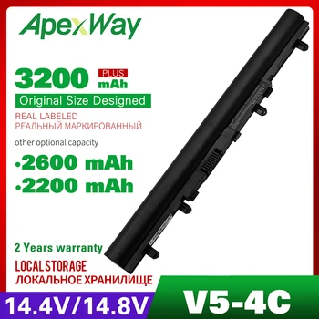 Apexway 4 Celler Laptop Batteri Til Acer Aspire V5-V5-431 V5-471 V5-531 V5-571 AL12A32 V5-431G V5-551-8401 V5-571PG MS2360