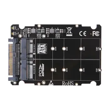 2 i 1 M. 2 NVMe SATA-Bus NGFF SSD ' er til PCI-e U. 2 SFF-8639 PCIe-Adapter M2 Converter Desktop-Computer