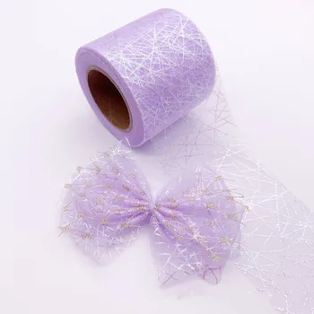 6cm* 25Yards magic color line koreanske version mesh med bue håndlavet DIY børn hår klip materiale hår tilbehør