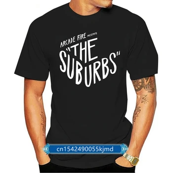 Mænd kortærmet Tshirt Arcade Fire Forstæderne Logo Unisex T-Shirt Kvinder t-shirt