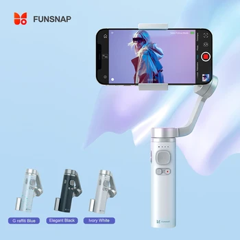 Funsnap Fange π Telefon Stabilisator Selfie Stick 3-Akse Sammenklappelig Lomme Håndholdte Gimbal til iPhone XIAOMI HUAWEI For Vlog Video
