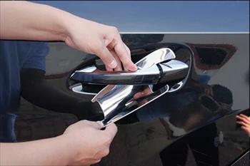 Til Mercedes Benz C-Klasse W204 2010-2013 Tilbehør til Bilen Udvendig ABS Side Døren Skål Håndtere Frame Cover Trim Panel