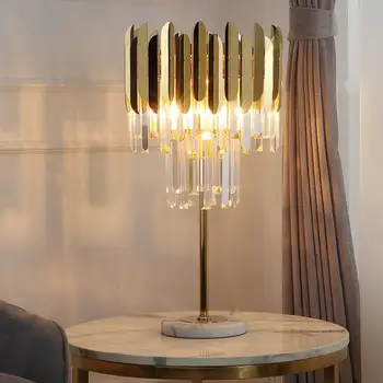 Moderne krystal bordlampe soveværelse sengelampe stuen kunst dekorativ bordlampe stående lampe belysning i hjemmet luminiare