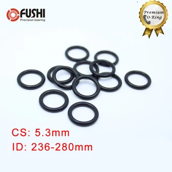 CS5.3 mm NBR Gummi O-RING-ID 236/243/250/258/265/272/280*5.3 mm 5PCS O-Ring, Nitril Pakning, tætning Tykkelse 5.3 mm ORing