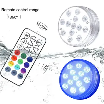 Undervands Lys USB-Genopladelige Swimmingpool Lampe Med Fjernbetjening Dykke Lys Holdbar LED Pære Bærbare under vandet Lys