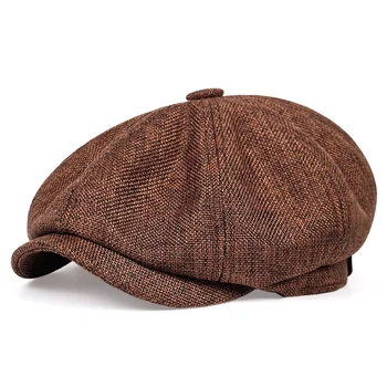 2021 Nye mænds casual avisdrenge hat forår og efterår retro beret hat vilde casual hatte unisex vilde ottekantede cap