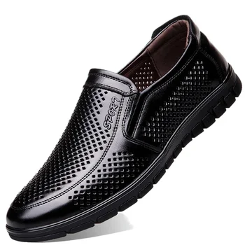 Sommer High-end Mænds Sandaler Læder Retro Baotou Business Casual Læder Sko, til Mænd Sko Shoes De Hombre