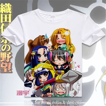 Ambitionen om Oda Nobuna Nobuna Oda Cosplay Kostume Klud Unisex kortærmet T-Shirt T-shirt