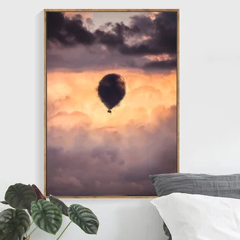 Cloud Ballon Lærred Kunst Maleri Plakater og Prints Skandinaviske Cuadros Væg Kunst Billede til stuen Hjem vægdekoration