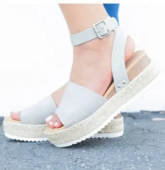 Min-Elsker Kvinder Sandaler Plus Size Kilehæls Sko Til Kvinder Høje Hæle Sandaler Sommer Sko 2020 Chaussures Platform Sandaler Farver
