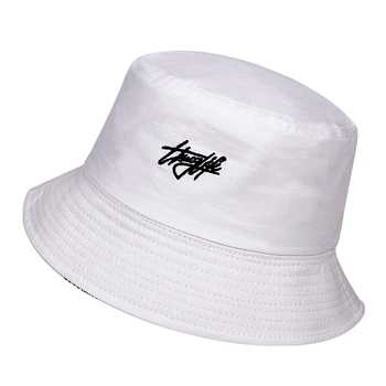 Ny dobbelt-sidet fiskeren hat mode sommeren damer solhat tidevandet brev udskrivning wild basin hat hip hop bucket hat Generelt