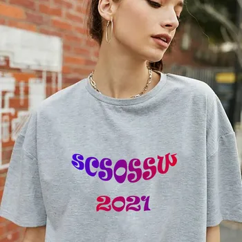 Kvinder Tshirt Harajuku Dame Brev Print T-shirt Sjove Kvindelige T-shirt Fritids-Mode Æstetiske Tshirt 2021 Toppe Kadın Tişortleri