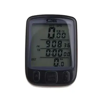 Cykel-Kode Meter Grøn Digital LCD-Stort Display Lysende Kablede Kode Cykel Meter Vandtæt M3Y3