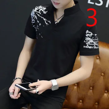 Kortærmet t-shirt mandlige koreanske version af selv-dyrkning af bomuld stram hvid skjorte tynd sektion