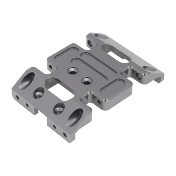 For Axial SCX10 90027 90028 1/10 RC Crawler Metal Gearkasse Mount Transmission Indehaveren Chassis Center Skid Plate