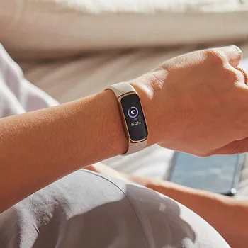 Strop til Fitbit Luxe Smartwatch Band Erstatning for fitbit luxe-Armbånd Silikone Rem Sport med Rustfrit Stål Spænde