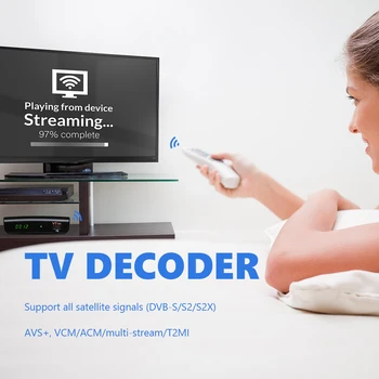 DVB-S2X V7 S2X VCM/ACM/multi-stream/T2MI Satellit-Receiver Dekoder DiSEqC 1.2 HD med USB-WiFi Digital Receptor Opgradere 1080P