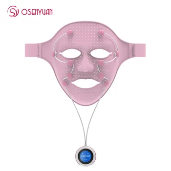 LED Skønhed Røde Lys Maske Instrument Ansigt Lysbehandling Vibrationer Maskine Anti Rynke hudpleje Lys Terapi Værktøj