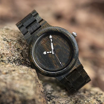 Reloj hombre Engros Træ Watch Mænd Kvalitet Minimalistisk Quartz Armbåndsur med Træ-Rem Vidunderlig Gave til Ham Dropshipping