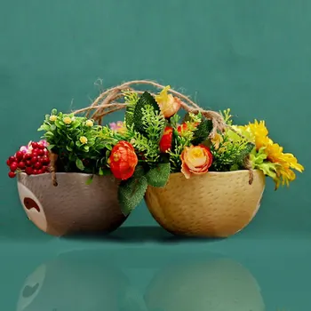 Hot Søde Keramik Sloth Form Hængende Planter Luft Anlæg Vaser Holder til Sukkulenter Lille Plante D6