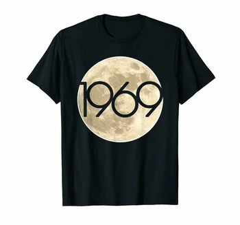 Sort 50 års Jubilæum med Apollo 11 I 1969 Moon Landing T-Shirt Os Mænds Tendens 2019 Retro O-Neck t-Shirt