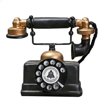 Retro Telefon Model Antikke Desktop Ornament Håndværk Hjem Dekoration Figurer Specifikke Gave Kreative Salgsfremmende Gave