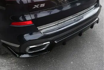 Høj Kvalitet ABS GLOSSY BLACK BAG KOFANGER KUFFERT LÆBE SPOILER DIFFUSER UDSTØDNING PROTECTOR DÆKNING For BMW X5 G05 2019 2020 2021