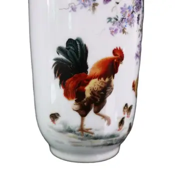 Kinesisk Gamle Porcelæn Pastel Familie Billede Vase
