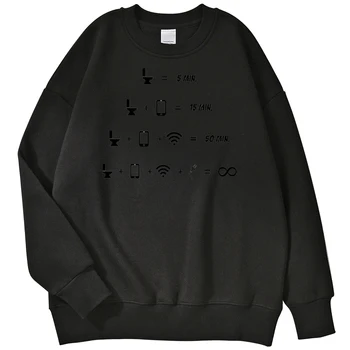 Interessant Matematisk Sweatshirt Formel Udskrivning Mand Hættetrøjer Sjove Hip Hop Sweatshirts Til Mænd Koreanske Tendens Mænd Tøj