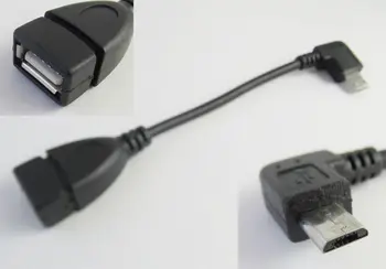 10stk Sort Micro 5 pin USB Mand til USB 2.0 Kvindelige Vært OTG Data Adapter Kabel F Nexus 7