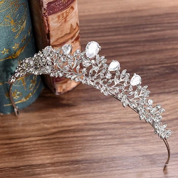 Bruden Crown Zircon Luksus Bryllup Kvinder Tiara Elegante Smykker Hovedbeklædning Prinsesse