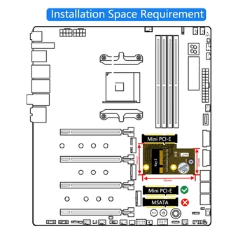 28EA M. 2 NGFF Nøgle E til Halv Størrelse Mini-PCI-E-Adapter Converter for WiFi6 AX200 9260 8265 8260 7265 Kort Y510P Model