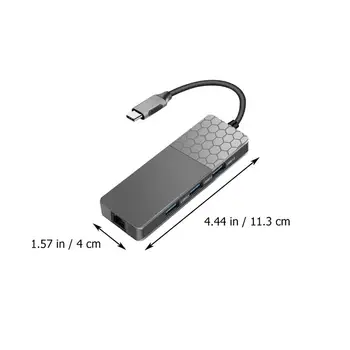 1Pc USB-Hub USB 3.0 Hub Gigabit Ethernet-Port Hub Bærbare Type-c-Hub Værktøj
