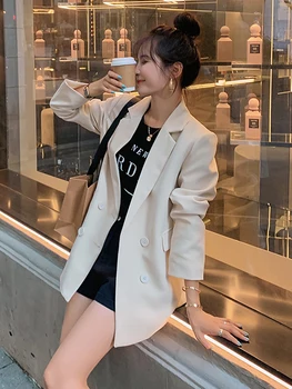 Kvinders jakke 2021 nye forår og efterår koreansk stil temperament kort mode afslappet jakkesæt