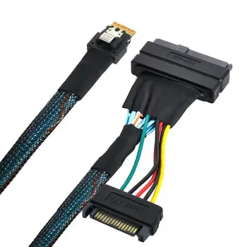 U. 2 Adapter Kabel 0.5 m SFF-8639 Til SFF-8654 Slimline 4i NVME SSD PCIE-Kabel Til Bundkortet 750 P3600 P3700 M. 2 SSD