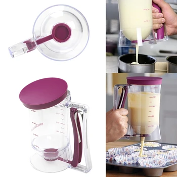 900 ml Dej Dispenser Pandekage Cupcake Dej Dispenser med Måling af Label