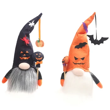 Halloween Gnome Bløde Dukke Ghost Light-emitting Dukke Dekoration-Skrivebordet Tegnefilm Ansigtsløse Dukke Ornament Til Fest Gave