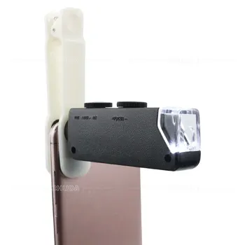 Mobiltelefon forstørrelsesglas identifikation jade HD mikroskop led lup