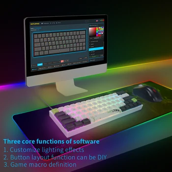 Skyloong SK64S Panda Hot Swap 60% Mekanisk Tastatur Gateron Blå Gul Skifte PBT-Tasterne Gaming Tastatur For Desktop/Laptop