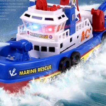 Hurtig Hastighed Musik, Lys, Elektrisk Marine Rescue Brand-Båd Legetøj til Børn