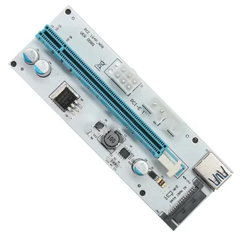 PCI-E 1X til 16X Riser-Kort Kabel-USB3.0 PCI-E Riser Extender-Kort med LED-Indikator for Bundkort med 1X/2X/4X/8X/16X Slot