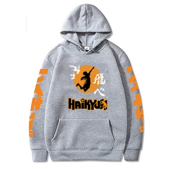 Anime Hættetrøjer Haikyuu Volleyball Sportstøj Mænd Kvinder Fashion Sweatshirts Hoodie Harajuku Streetwear Træningsdragter Hip Hop Tøj
